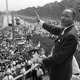 Martin Luther King Jr. waving to supporters from the steps of the Lincoln Memorial during the March on Washington Aug. 28, 1963
AFP/Getty Images